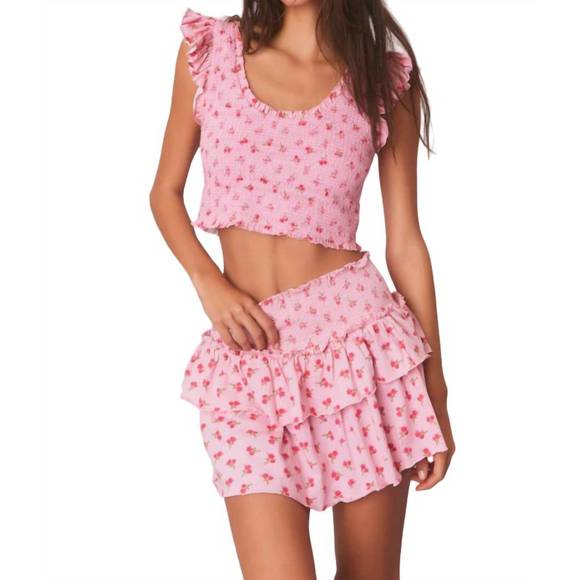LOVESHACKFANCY Dresses & Skirts - NEW LOVESHACKFANCY ohana skirt in cherry pink